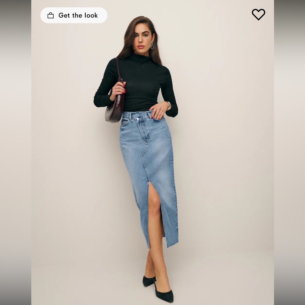 Reformation Nile long demin skirt - Picture 7 of 8